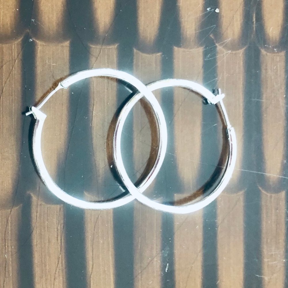 Silver hoops